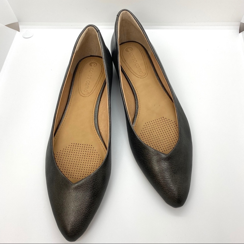 Corso Como Julia Flats Two Tone Pewter Black
